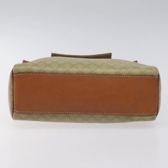 CELINE Macadam Canvas Hand Bag PVC Beige Gold Auth 120908 - Picture 7 of 16